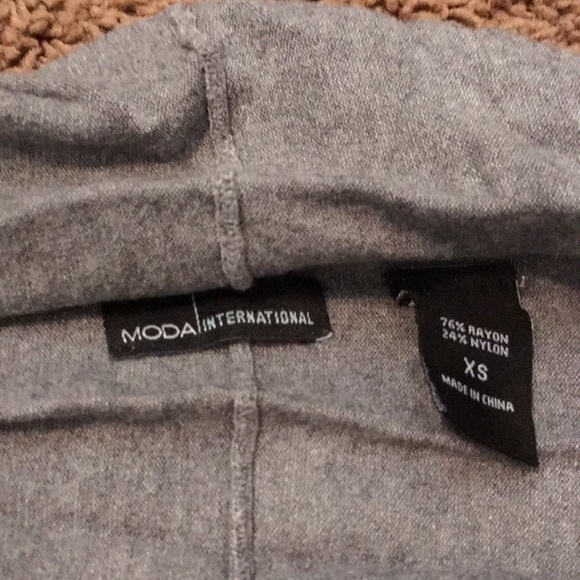 Moda International Cowl Neck Gray Sweater Dress XS - Picture 7 of 10